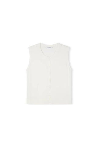 Finley Button Up Vest - Cream - Tops - Arcaa Movement - The Soho Movement