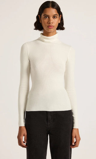 Florence Merino Skivvy - Salt - Long sleeve tops - Nude Lucy - The Soho Movement
