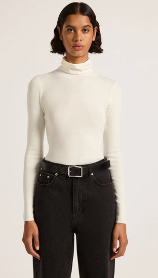 Florence Merino Skivvy - Salt - Long sleeve tops - Nude Lucy - The Soho Movement