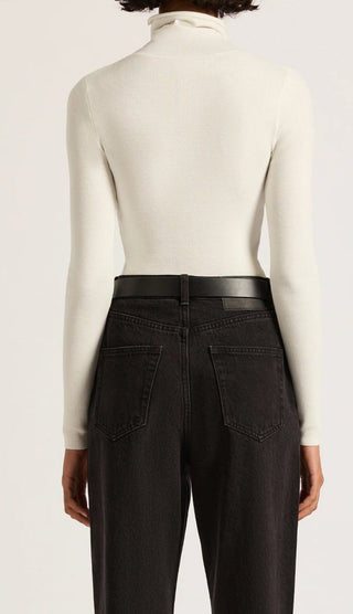 Florence Merino Skivvy - Salt - Long sleeve tops - Nude Lucy - The Soho Movement