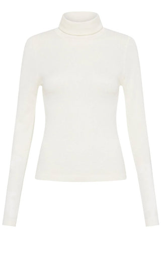 Florence Merino Skivvy - Salt - Long sleeve tops - Nude Lucy - The Soho Movement