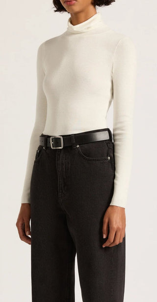 Florence Merino Skivvy - Salt - Long sleeve tops - Nude Lucy - The Soho Movement
