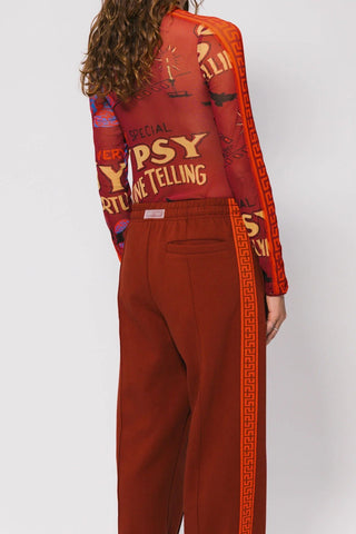 Fortune Teller Mesh Long Sleeve Top - Red - Long sleeve tops - Something Very Special - The Soho Movement