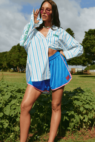 The Mesh Boxer Shorts - Blue