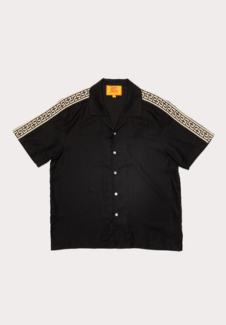 Geo Resort Lyocell Shirt - Black/Cream - Shirts & Tops - Something Very Special - The Soho Movement