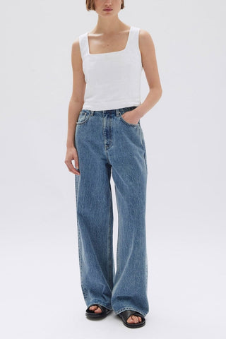 Georgina Linen Top - White - Tops - Assembly Label - The Soho Movement