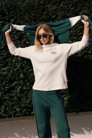 GT Long Sleeve Waffle Top - White - Long sleeve tops - Araminta James - The Soho Movement