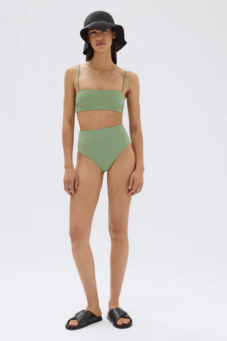Hi Waisted Swim Brief - Pandan - Assembly Label - The Soho Movement