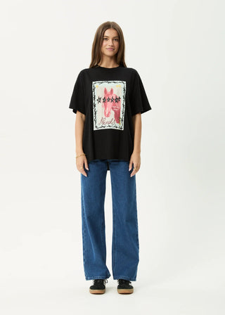 Horsegirl Oversized Hemp Tee - Black - Tees - Afends - The Soho Movement