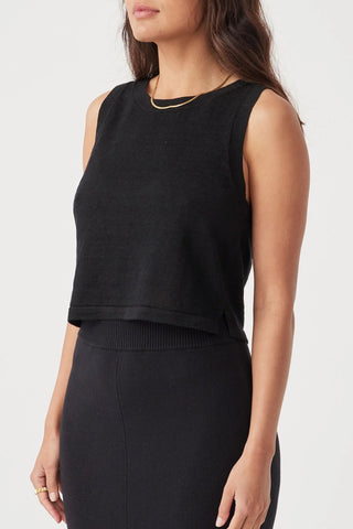 Hugo Linen Knit Tank - Black - Tanks - Arcaa Movement - The Soho Movement