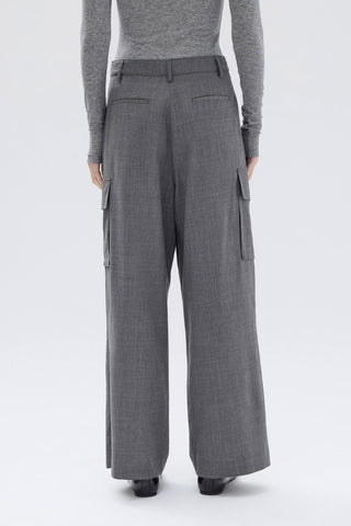 Isara Wool Cargo Pant - Charcoal Melange - Knitted pants - Assembly Label - The Soho Movement
