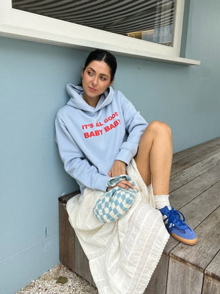 It’s All Good Hoodie - Powder Blue - Sweater - The Soho Movement - The Soho Movement