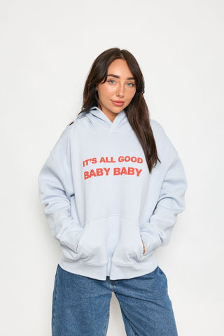 It’s All Good Hoodie - Powder Blue - Sweater - The Soho Movement - The Soho Movement