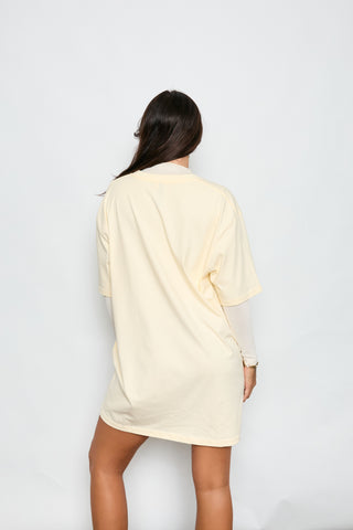 Rising Sun Oversized Tee Dress - Sorbet