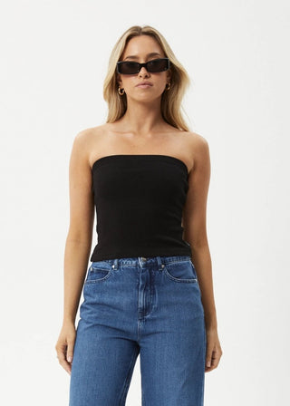 Jamie Rib Tube Top - Black - Tops - Afends - The Soho Movement