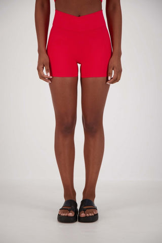 Joan Shorts - Red - Activewear - Jasmine Alexa - The Soho Movement