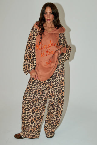 The Kindness is King Hoodie - Leopard