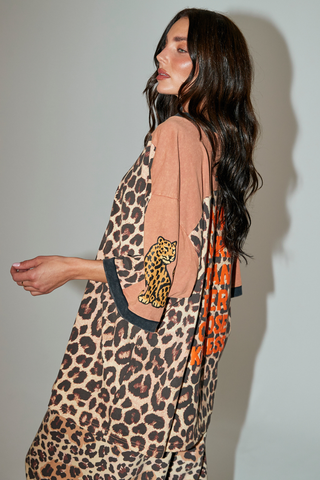 The Sabbi Kindness Oversized Tee - Leopard