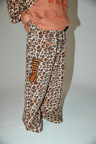 The King Kindness Wide Leg Sweatpants - Leopard