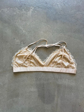 Lace Halter Bralette - Nude - The Soho Movement - The Soho Movement