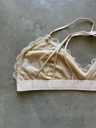Lace Halter Bralette - Nude - The Soho Movement - The Soho Movement