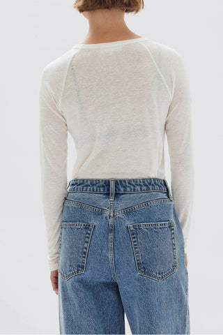 Lacy Long Sleeve Tee - Antique White - Assembly Label - The Soho Movement