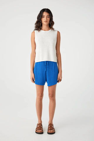 Larri Linen Short - French Blue - Shorts - Arcaa Movement - The Soho Movement