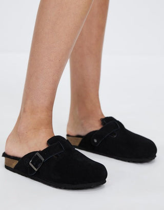 Lego Slides - Black Suede - Human Premium - The Soho Movement