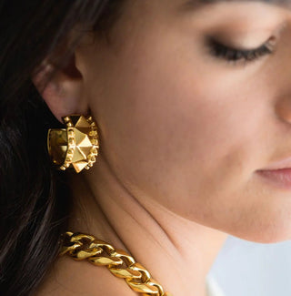 Leo Gold Earrings - Earrings - Indigo and Wolfe - The Soho Movement