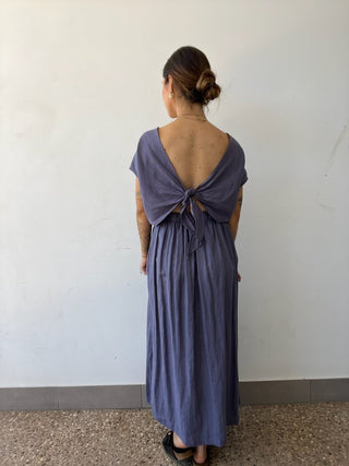 Linen Tie Front Top - Washed Navy - The Soho Movement - The Soho Movement