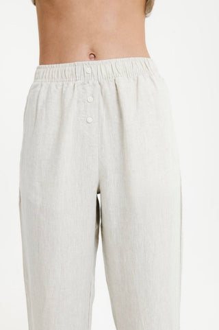 Lounge Linen Pant - Natural - Nude Lucy - The Soho Movement