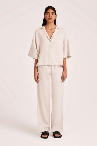 Lounge Linen Pant - Natural - Nude Lucy - The Soho Movement