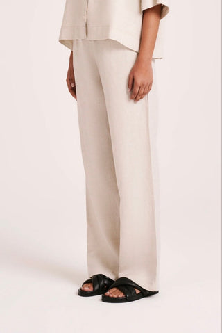 Lounge Linen Pant - Natural - Nude Lucy - The Soho Movement