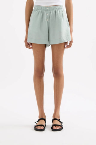 Lounge Linen Short - Seafoam - Shorts - Nude Lucy - The Soho Movement
