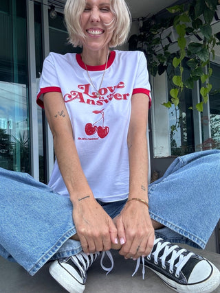 Love Is The Answer Tee - White/Red - The Soho Movement - The Soho Movement
