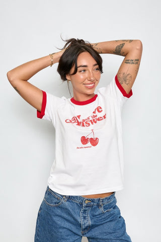Love Is The Answer Tee - White/Red - The Soho Movement - The Soho Movement