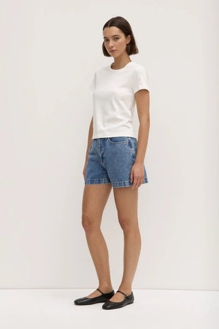 Lyla Cap Sleeve Tee - Antique White - Tees - Assembly Label - The Soho Movement