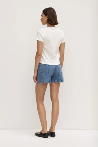 Lyla Cap Sleeve Tee - Antique White - Tees - Assembly Label - The Soho Movement