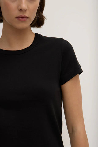 Lyla Cap Sleeve Tee - Black - Tees - Assembly Label - The Soho Movement