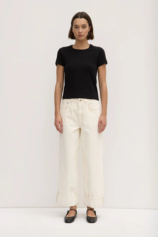 Lyla Cap Sleeve Tee - Black - Tees - Assembly Label - The Soho Movement