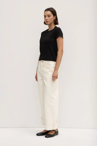 Lyla Cap Sleeve Tee - Black - Tees - Assembly Label - The Soho Movement