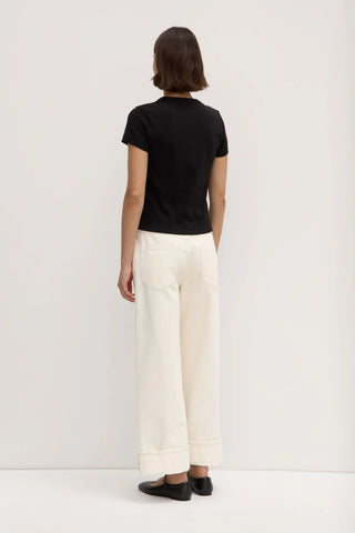Lyla Cap Sleeve Tee - Black - Tees - Assembly Label - The Soho Movement