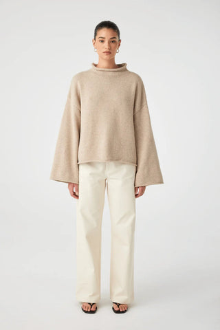 Maeve Knitted Sweater - Sand - Knitwear - Arcaa Movement - The Soho Movement