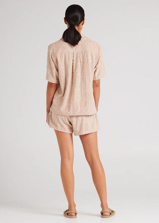 Mai Tai Short Sleeve Shirt - Mushroom - Shirts & Tops - Poolside Paradiso - The Soho Movement