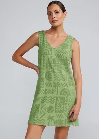 Mai Tai Tunic Dress - Palm - Poolside Paradiso - The Soho Movement