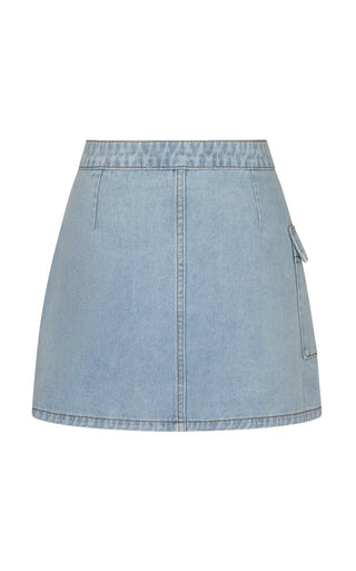 Merci Denim Skirt - Denim Blue - Denim skirt - Araminta James - The Soho Movement