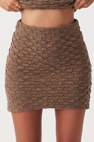 Mila Organic Cotton Skirt - Cacao - Skirts - Arcaa Movement - The Soho Movement