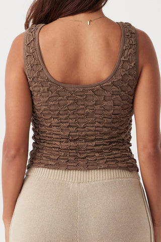 Mila Organic Cotton Tank - Cacao - Tops - Arcaa Movement - The Soho Movement
