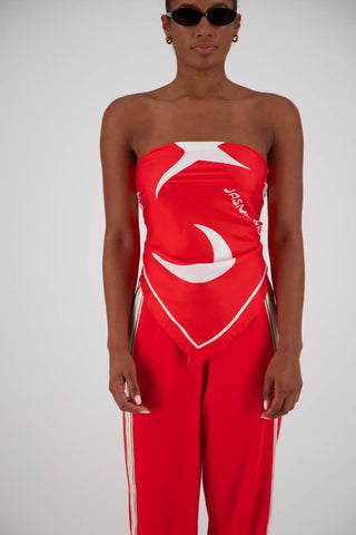 Miro Silk Scarf - Red - Scarf - Jasmine Alexa - The Soho Movement