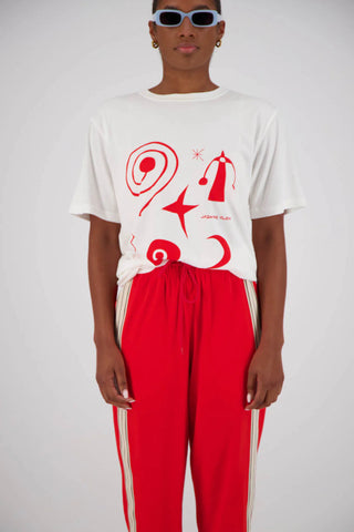 Miro T-shirt - white/Red - Tees - Jasmine Alexa - The Soho Movement